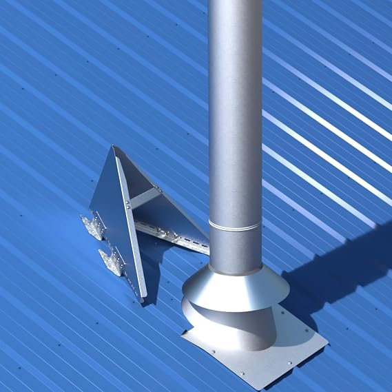 Kuma Snow Destroyer for Chimneys. USA Made. Universal Fit. Lifetime Protection for 6-8" Wood Stove Chimneys