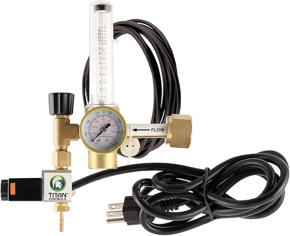 Titan Controls CO2 Regulator - Compatible with Titan Controls CO2 Controllers and Other CO2 Controllers, For Gardens