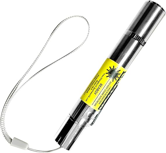 Purple Light Flashlight, Long Range with Star Cap Adjustable Effect, Rechargeable Purple Beam Light Flashlight for Outdoor Journeys, Presentations, TV/LED/LCD Screens, and Stargazing