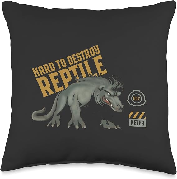 SCP-682 Hard to Destroy Reptile SCP Foundation Throw Pillow