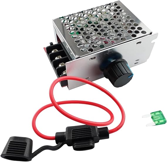 7-70V PWM DC Brushed Motor Speed Controller, Switch Control with 30 Amp Fuse, Adjustable PWM Motor Speed Regulator 12V 24V 36V 48V, Used for Fan Speed Control, Power Wheels, Electric Motor