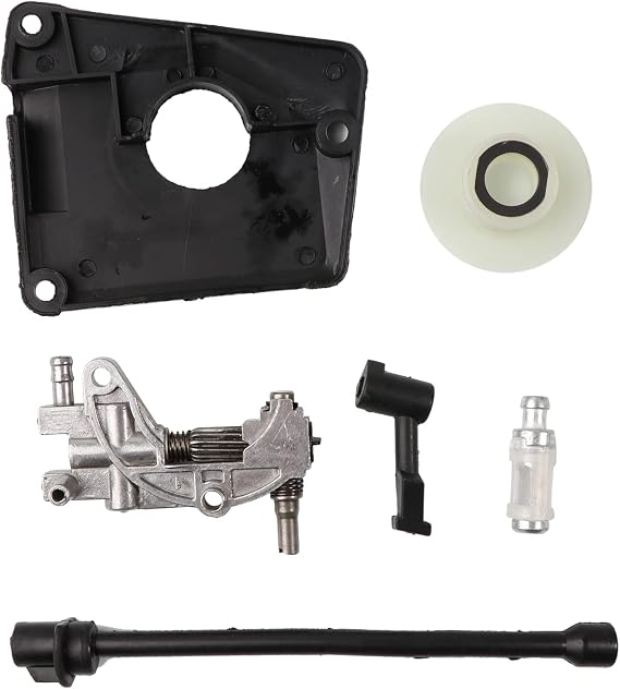 Oil Pipe & Filter & Oil & Cover & Worm Gear Kit for Chinese 45CC 52CC 58CC 4500 5200 5800 Chainsaw Wolf Garden Tools