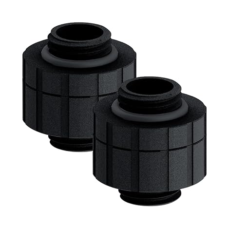 Bitspower Artemis Rotary Extender, Matte Black, 2-Pack