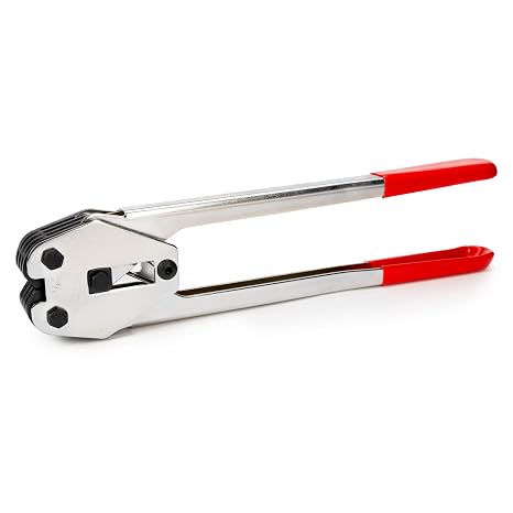IDL Packaging C-3004 Heavy Duty Sealer & Crimper for 1/2 Polypropylene (PP) Strapping - Heat-Treated Durable Tool with Ergonomic Design - Long Handles Mean Less Effort in Closing The Seal