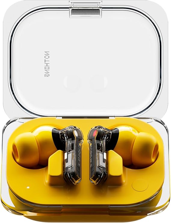 Nothing Ear (a) wireless ear buds with Active Noise Cancelling, Bass Enhance Algorithm and up to 42.5 hours of listening time - Yellow
