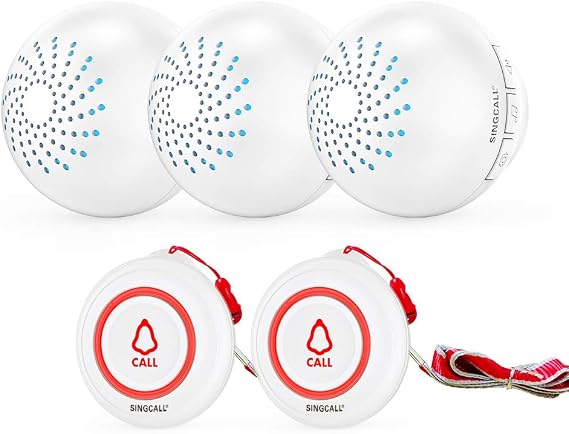 SINGCALL Caregiver Pager Wireless Call Button Nurse Alert System