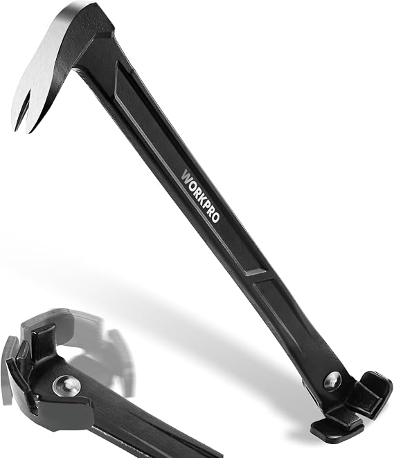 WORKPRO 13" Nail Puller, Cats Paw Pry Bar, Nail Remover Tool, Crowbar