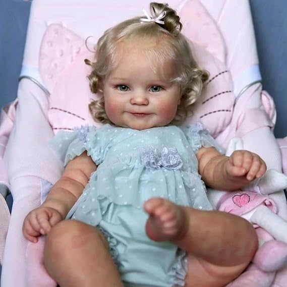 RXDOLL Reborn Baby Dolls Silicone Full Body Girl 20 Inch Real Baby Dolls The Real Smiling Newborn Doll Appearance Anatomically Correct Toy Gift for Children Aged 3+
