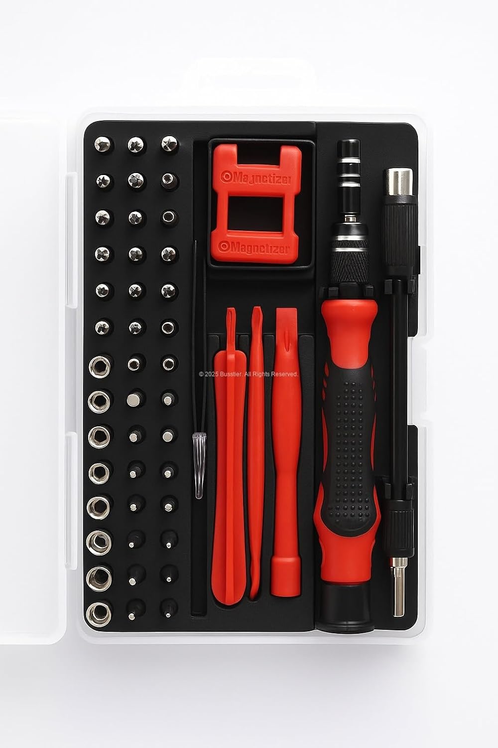 Busstier 52 Piece Screwdriver Set Magnetic Precision Tip Screwdriver Repair Kit Telephone Computer Clock Electronic Repair Tool Professional Handpiece Kit