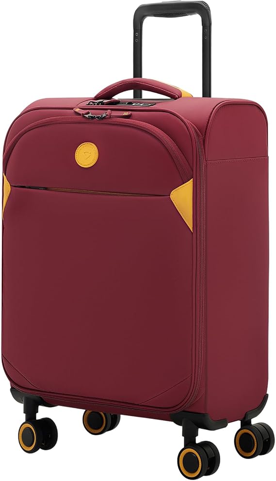 Verage Cambridge Lightweight Luggage Softside Expandable Spinner Wheel Suitcase (Burgundy, Carry-On 20-Inch)