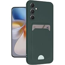 Coverzone Compatible with Samsung Galaxy A16 Case Business Card Camera Protected Cover Compatible with Galaxy A16-5G Silicone Soft and Smooth Exterior (Dark Green, Galaxy A16)