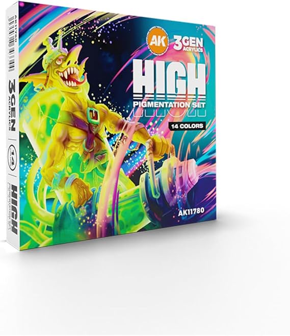 AK Interactive: High Pigmentation Set of 14 Acrylic Paint Colors - AK11780