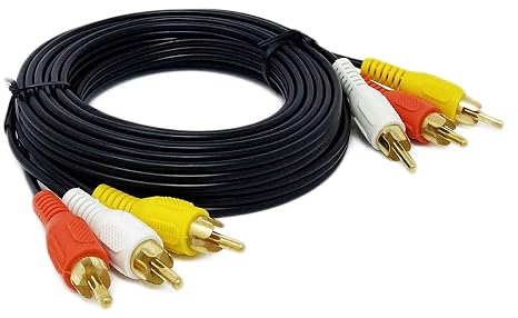 iMBAPrice 12ft RCA Cable, 3 RCA Male to 3 RCA Male Composite AV