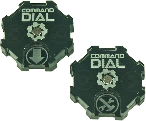 LITKO Command Dial | Compatible with Star Wars: Armada | Black & Grey