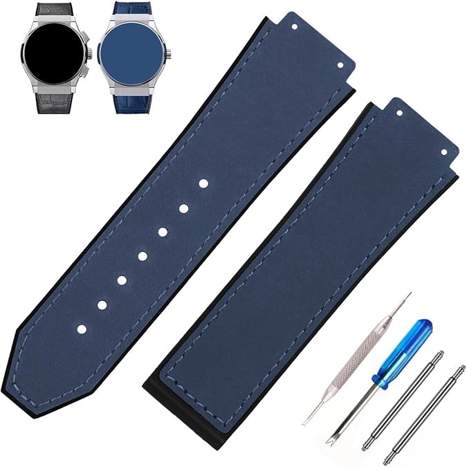 Big Bang Rubber Frosted 25mm Silicone Watch Bands Replacement Fit for Hublot 19mm*25mm*22mm Big Bang Watch Strap Wirstband(without metal buckle) For Men and Women