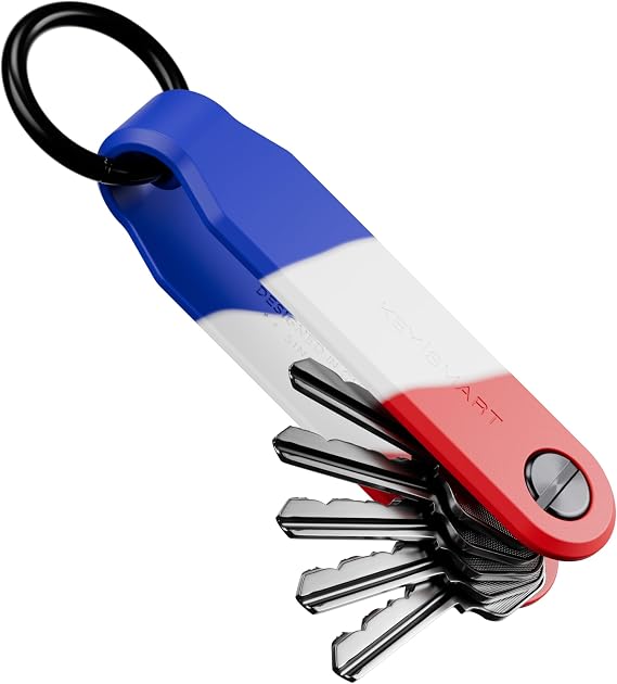 KeySmart Loop - Keychain Key Holder, FKM Silicone, Compact Key Organizer for Key Chain, Clutter-Free Compact EDC Key Chains
