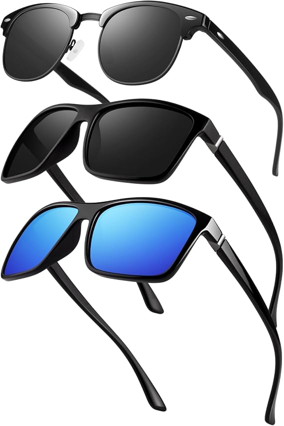 GQUEEN Classic Polarized Sunglasses Men Womens Bundle