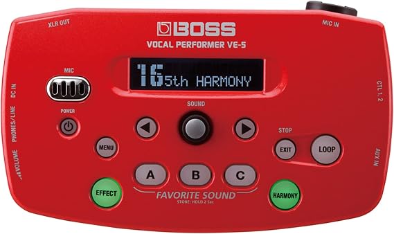 Boss VE-5 Vocal Performer Effect Processor (Red)