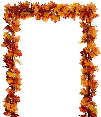 3pcs Fall Garland Leaf Garland 18 ft Artificial Garlands Fall Leaves Hanging Faux Foliage Thanksgiving Garlands