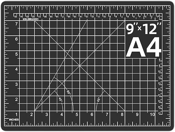 DIYSELF 9in12in Self Healing Cutting Mat, A4 Quilting Craft Mat for Sewing