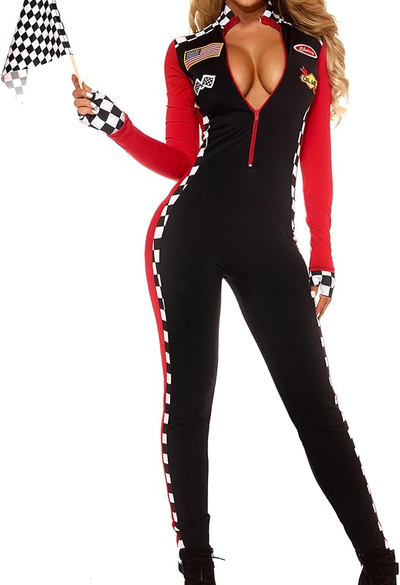 Forplay Women's Sexy Racer Costume - Race Car Driver Costume with Sunglasses