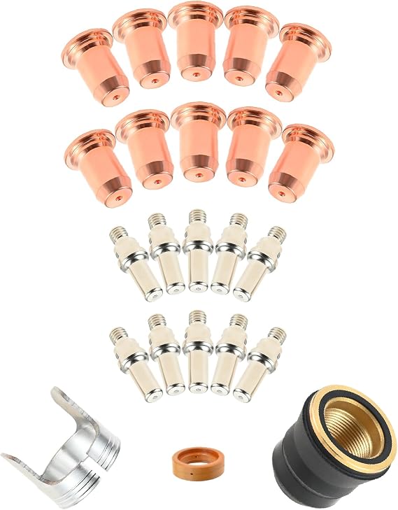 23Pcs Plasma Cutting Torch Consumables Set with 1.0mm/0.039" Tip