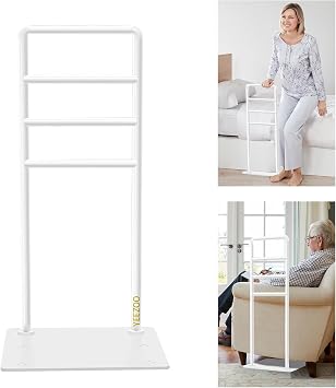 YEEZOO Chair & Couch Stand Assist bar, Stand Assist Rail with Non-Slip Covers, Four Heights Heavy Duty Assist bar for Seniors Elderly, Adults and Others who Need Extra HelpPolished White