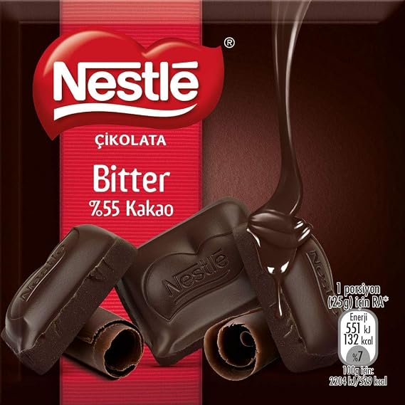 Nestle, Nestle Yüzde55 Kakao Bitter Çikolata, 8690632245782, 60gr
