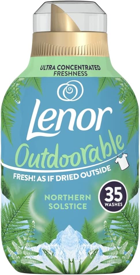 Lenor Outdoorable Fabric Conditioner 35 Washes, 490Ml, Northern Solstice - Ultra Concentrated Freshness - 100 Percent Recycled Bottle