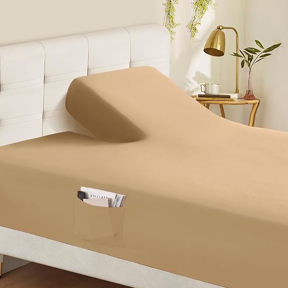 Horbaunal Split Top King Fitted Sheet Only, Taupe