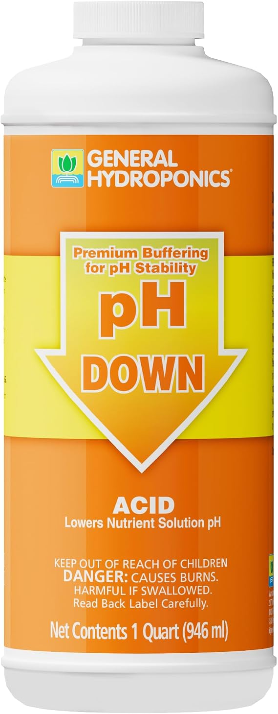 General Hydroponics HGC722120 Liquid Premium Buffering for pH Stability, Quart, Orange