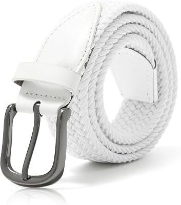 AWAYTR Boys Elastic Braided Belt - Pin Buckle Stretch Golf Baseball Belt for Boys and Girls Aged 4-12 Years