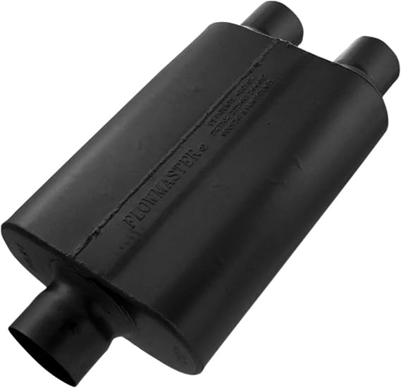 Flowmaster 40 Series Chambered Muffler 3.00" Center In / 2.50" Dual Out | Original 40 Series, aggressive sound, 16-gauge aluminized steel, for muscle cars, street rods, trucks, and SUVs (430402)