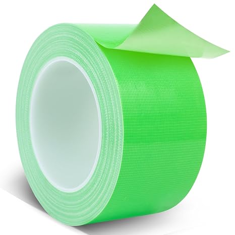 Green Duct Tape Heavy Duty, 1.88 Inch x 35 Yard Waterproof Strong Adhesive Duct Tape for Indoor Outdoor Repairs Tear by Hand, 1 Roll