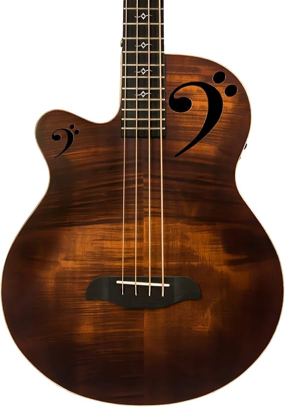 Sawtooth Rudy Sarzo Signature Left-Handed Acoustic-Electric Bass Guitar, Includes Padded Gig Bag