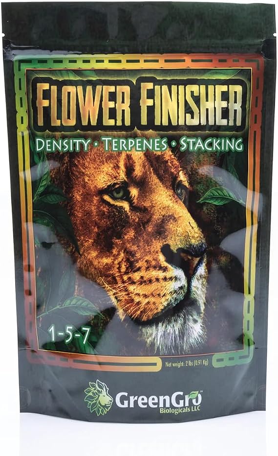 GreenGro Flower Finisher - Organic NPK Fertilizer & Big Bloom Booster for Plants in Flower/Ideal Nutrients to Maximize Yields/P-K Booster Phosphorus Fertilizer/Denser & Bigger Buds (35 lb)