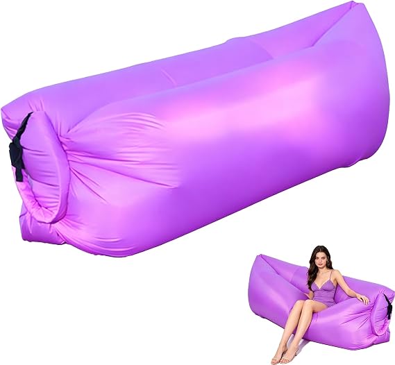 KFSCIP Inflatable Sofa, Blow Up Sofa, Camping sofa, Inflatable Couch, Portable Air S ofa Bed for Outdoor Camping, Beach Parties, Music Festivals, 1.8 x 0.7 Metres When Flat, Inflates to 1.4 Metres ﻿