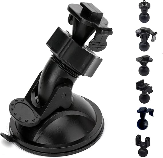 Sportway Dash Cam Mount, S10 Pro Suction Cup Dash Camera Mount Holder with 10+ Joints for Rove Apeman Chortau Roav Nexar iiwey Rexing Z-Edge Old Shark YI ... 98% Car Dash Cameras