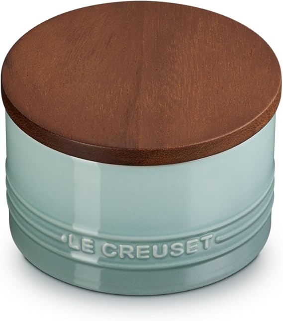 Le Creuset Stoneware Salt Cellar and Storage Canister, 16 oz., Sea Salt