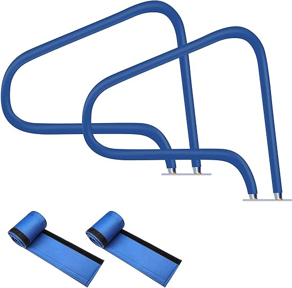Pool Hand Rail 304 Stainless Steel Swimming Ladder Step Handrail Easy to Install Grab w/Swimming Armrest Cover