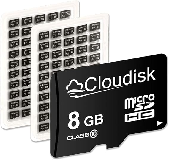 Pack of 100 Micro SD Card 8GB Flash Memory Card Micro SDHC C10 A1 U1 (8GB)
