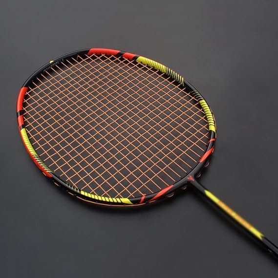 LLLSSS Professional 8U 65g Carbon Fiber Offensive Badminton Rackets Strungs Bags 22-30LBS Ultralight Racquet Sports Adult