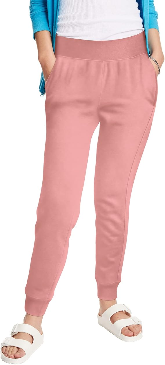 Hanes Women's EcoSmart Joggers, Midweight Cotton-Blend Fleece Sweatpants for Women