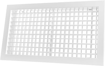 Repa Market 17 x 9 Inch Duct Opening Grille for SquareRectangular Flat Duct - Louvered Aluminium Cover with Adjustable Blades - Air Return CoverExhaust Register for HVAC Pipe, Heater Ventilation