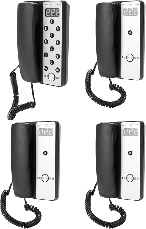 Wireless Real Time Long Range House Intercom - Two-Way Communication Device for Home Office Hotel Department - Hands Free 1 Host 3 Extension Intercom Kit (UK)