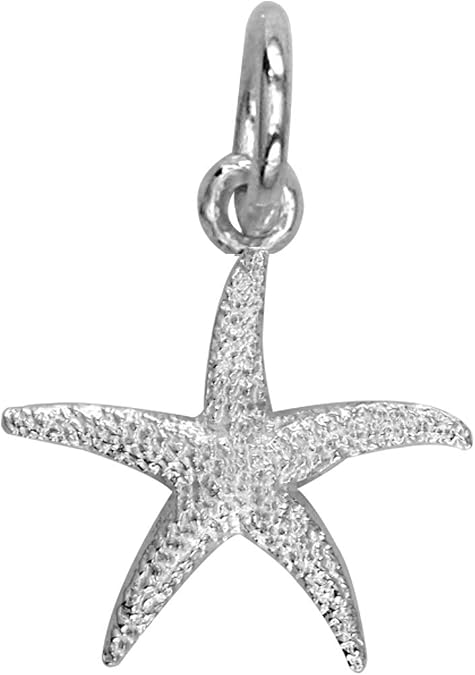 Mini Common Starfish Charm in Sterling Silver