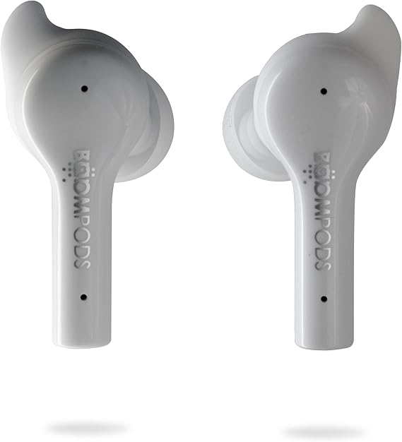 Boompods Bassline GO True kablosuz Bluetooth kulaklık, kablosuz kulaklık ve şarj kutusu, 23 saate kadar çalma süresi, ENC gürültü önleyici mikrofonlu TWS kulak içi kulaklık, IPX4 koruma Ear Buds