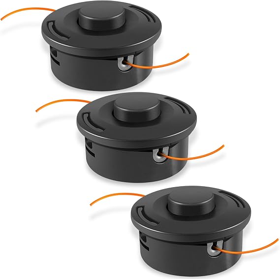 25-2 Bump Feed Trimmer Head fit for Stihl FS55 FS55R FS56 FS56RC FS70 FS70R FS80 FS85 FS90 FS90R FS91R FS94R FS100RX FS110 FS111RX FS120 FS130 FS131 FS240, Part # 4002 710 2191, 4002 710 2108 (3-PACK)