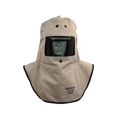 Oberon Arc Flash Hood 40 Cal Includes Hood and Canadian Hard Cap CAT SERIES