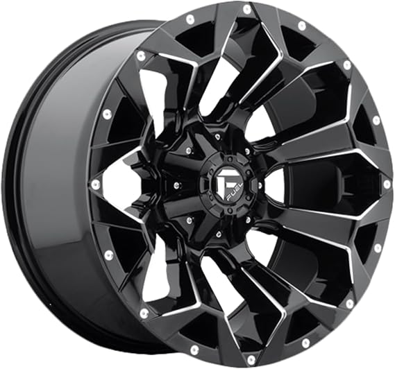 FUEL OFF-ROAD D576 ASSAULT 17X9, 5X4.5/5.0, 5.04, 1mm GLOSS BLACK MILLED - D57617902650